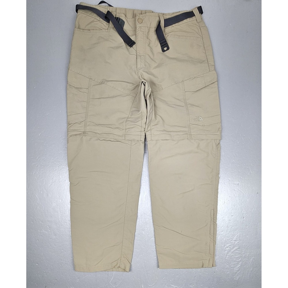 The North Face Paramount Convertible Hiking Pants Mens XL Khaki Cargo Nylon